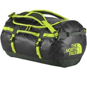 North Face Base Camp Duffel Bag Backpack 95L Black And Neon Green